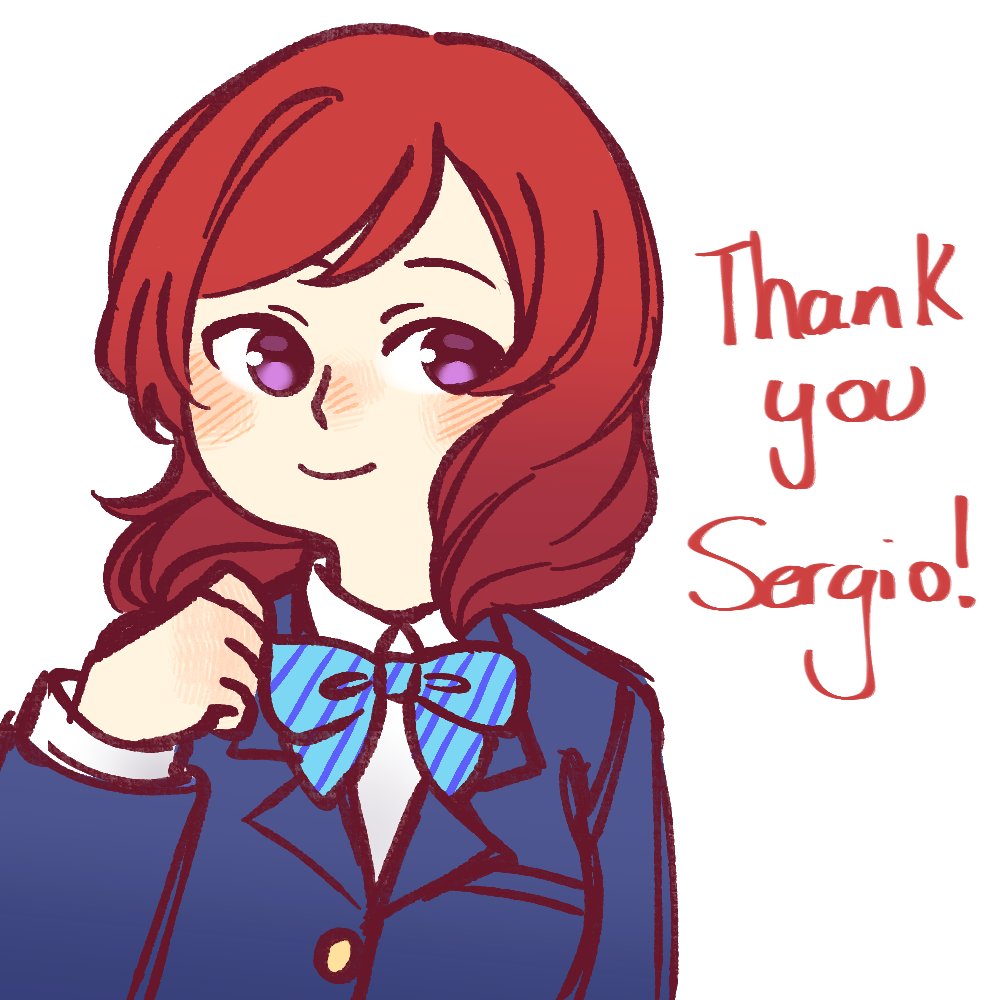 1girl, blue_jacket, bow, bowtie, dehubbleton, facing_viewer, jacket, long_hair