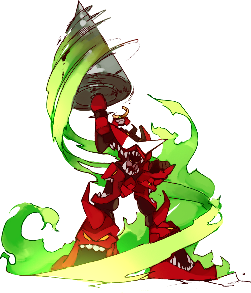 air_current, arm_up, drill, epic, giga_drill_break, gurren-lagann, huge_weapon, kamina_shades