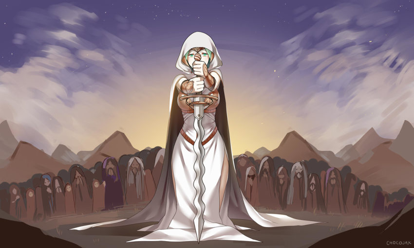 1girl, chocojax, dress, female_focus, fire_emblem, fire_emblem:_three_houses, green_eyes, green_hair