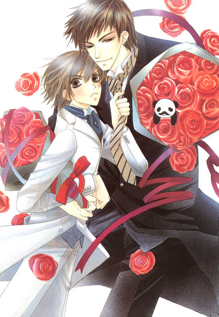 00s, 2boys, couple, flower, formal_clothes, junjou_egoist, junjou_romantica, kamijou_hiroki