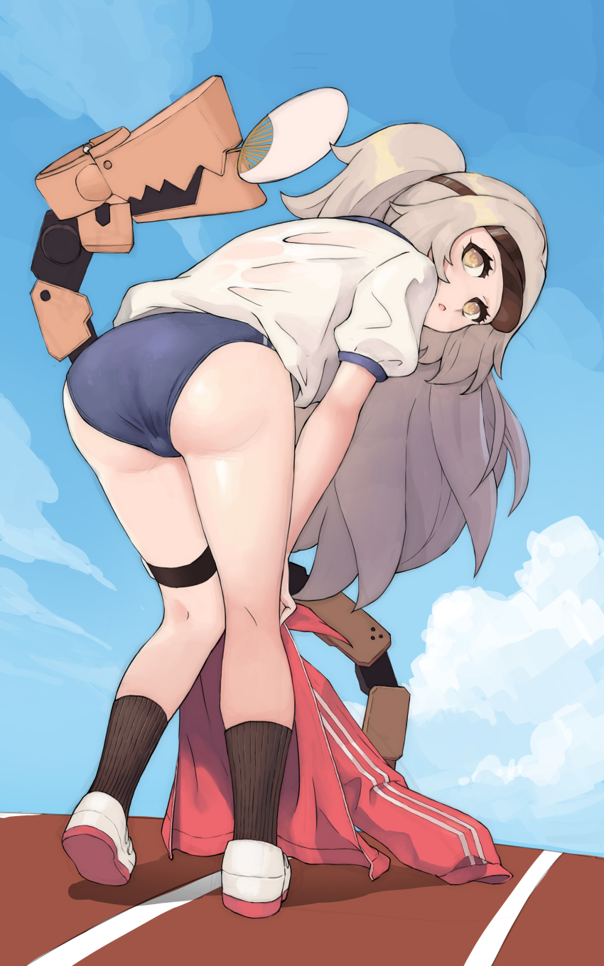 1girl, absurdres, ass, azur_lane, blush, breasts, buruma, gym_uniform