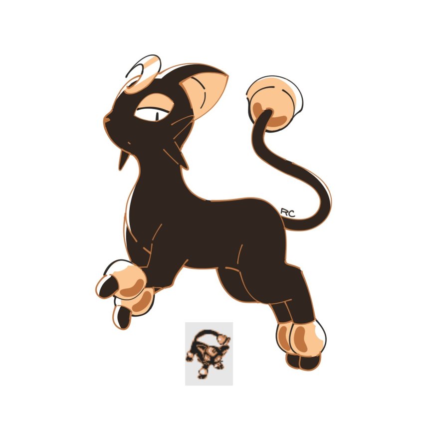 artsy-rc, bellrun, beta_pokemon, commentary, english_commentary, full_body, highres, looking_at_viewer