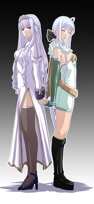 alchemist, alchemist_(ragnarok_online), alternate_color, back-to-back, boots, high_heels, mr.romance, priest