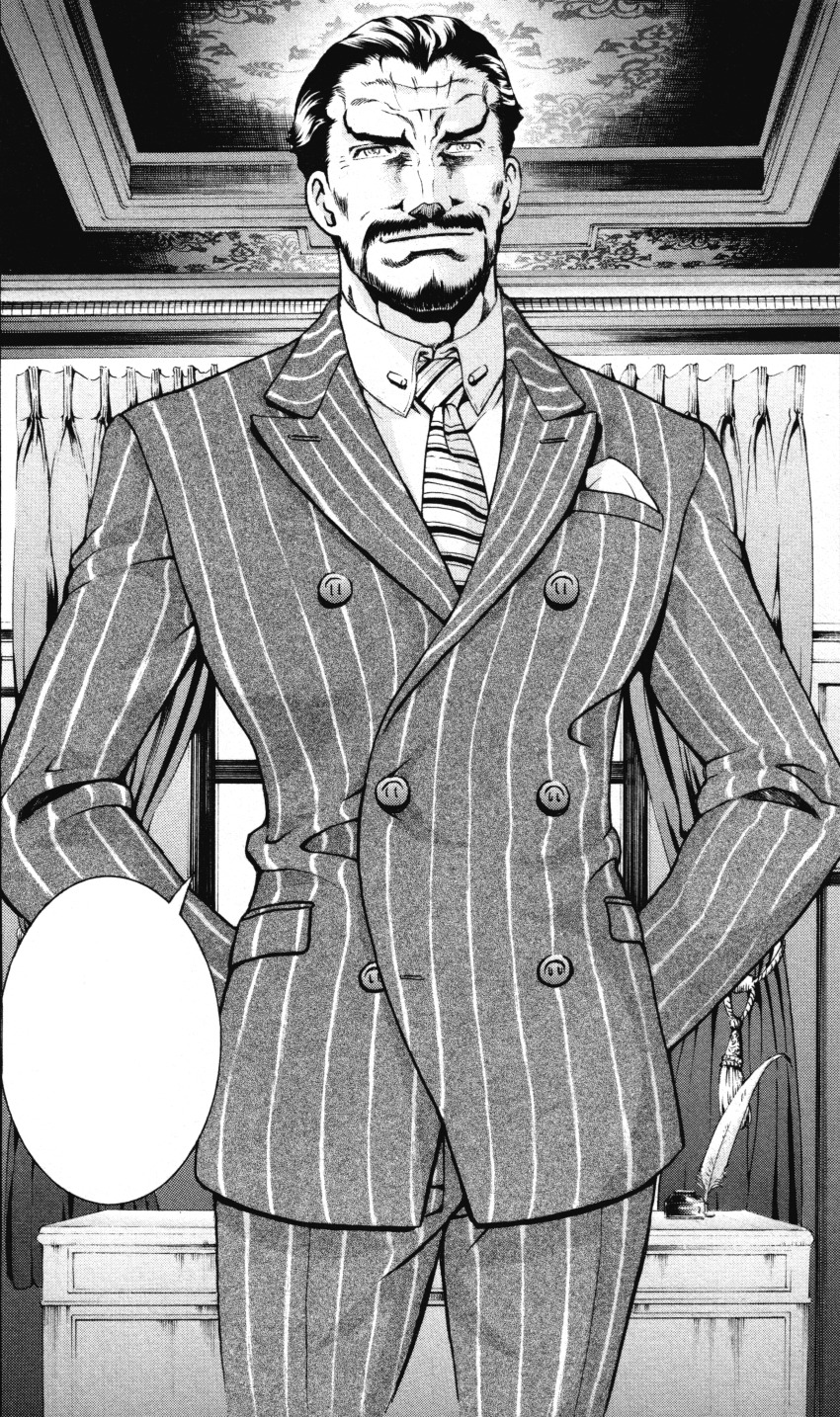 1boy, absurdres, araragi_(kimi_wa_008), beard, facial_hair, highres, kimi_wa_008, matsuena_shun