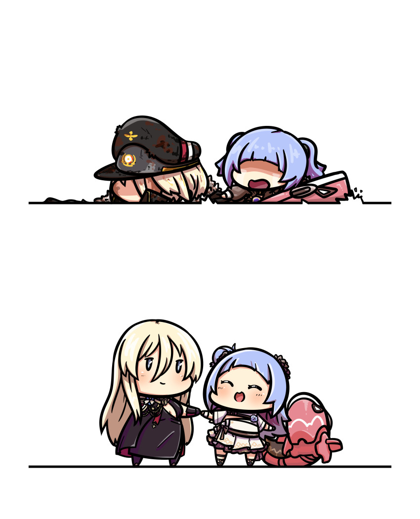 2girls, absurdres, alternate_costume, azur_lane, bismarck_(azur_lane), bismarck_(beacon_of_the_iron_blood)_(azur_lane), blonde_hair, blue_eyes