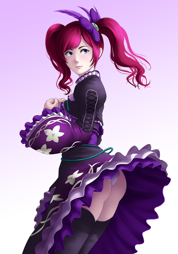 1girl, ass, closed_mouth, dress, female_focus, gracia_(sengoku_musou), long_hair, looking_at_viewer