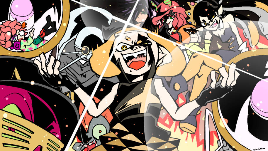 3boys, 5girls, annie_(splatoon), bob_cut, callie_(splatoon), callie_(squid_sisters_outfit)_(splatoon), chum_(splatoon), crown