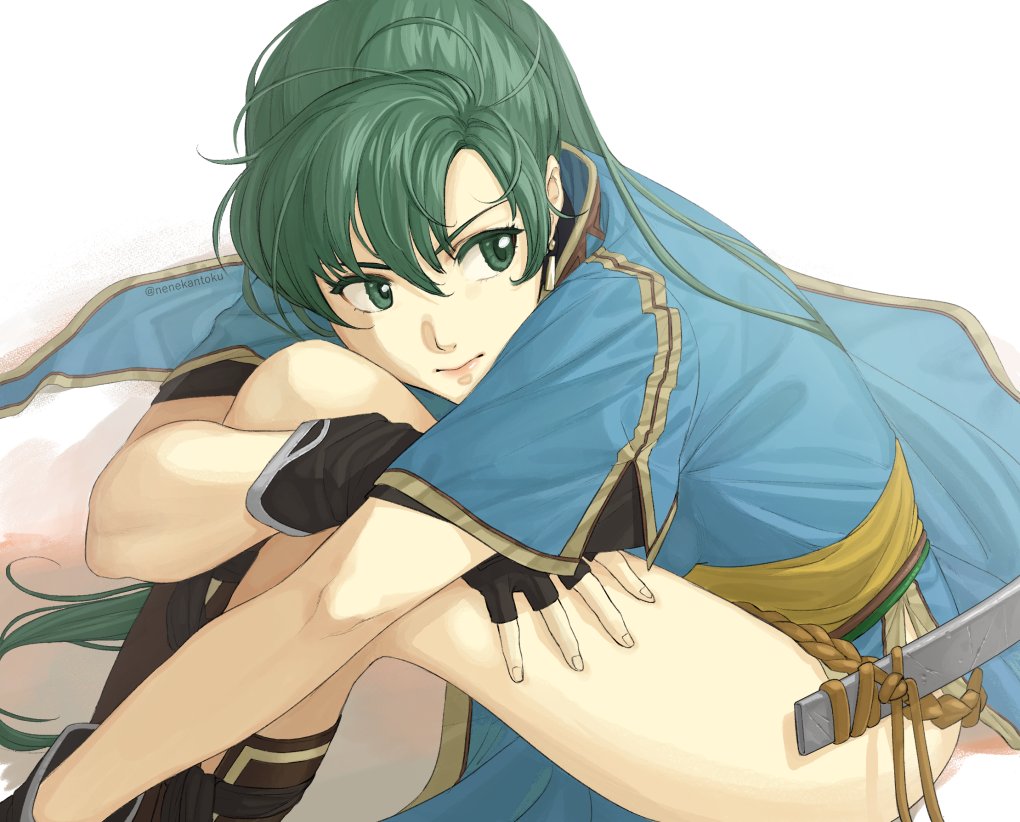 1girl, angry, annoyed, artist_name, belt, blue_dress, boots, closed_mouth