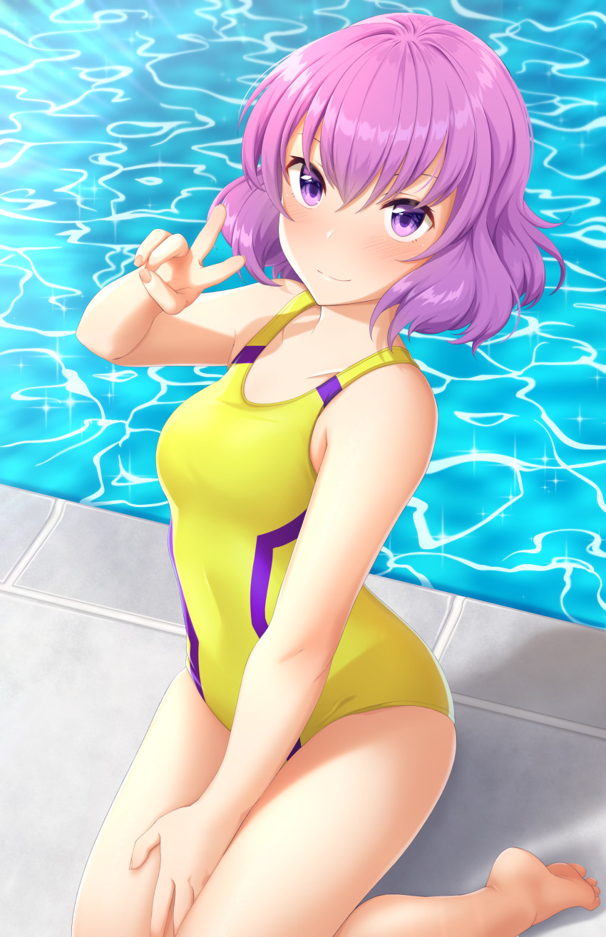 1girl, absurdres, commentary, competition_swimsuit, english_commentary, female_focus, full_body, highres