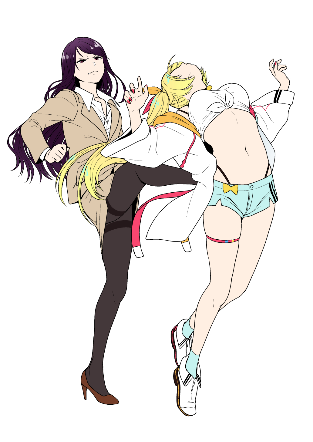 ahoge, bandana, bare_shoulders, blush, formal_clothes, fumitan_(humitan), gundou_mirei, gundou_mirei_(1st_costume)