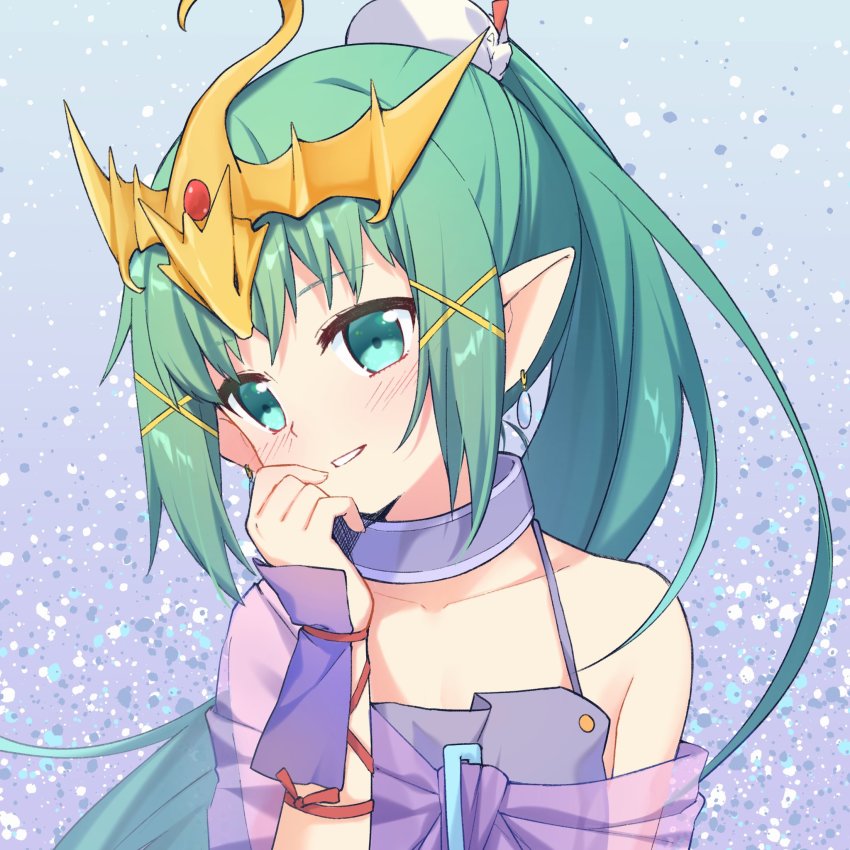 1girl, chiki_(gir#fe), earrings, female_focus, fire_emblem, green_eyes, green_hair, hair_ornament