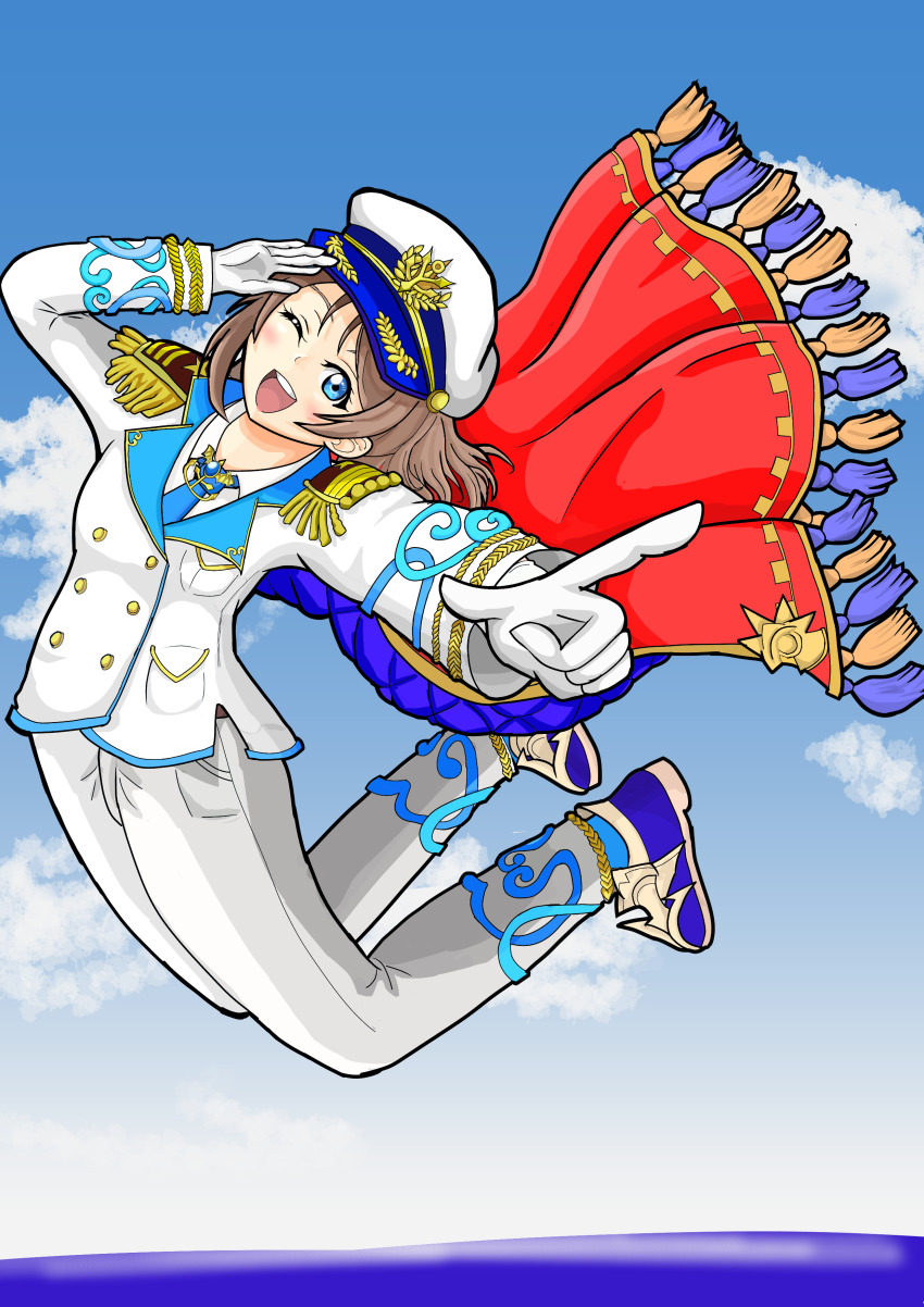 1girl, absurdres, aqua_neckwear, arcadia_gwsns, artist_name, artist_request, blue_eyes, blue_shoes