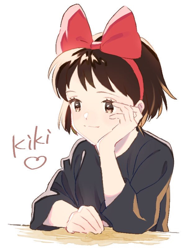 1girl, bad_id, bad_pixiv_id, black_dress, bow, brown_eyes, brown_hair, character_name