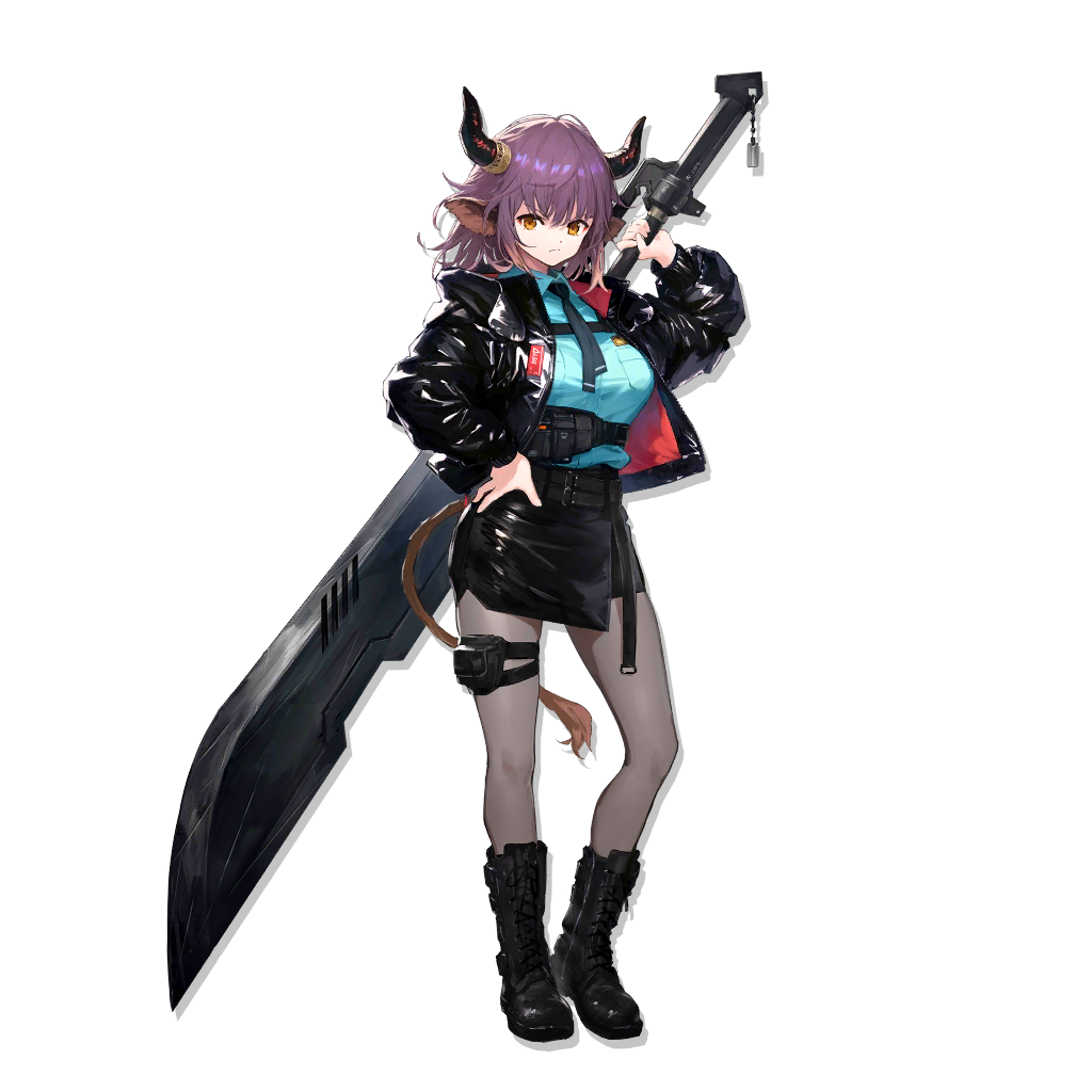 1girl, arknights, artist_request, belt, black_belt, black_boots, black_jacket, black_skirt