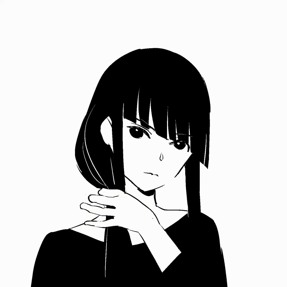 1girl, animated, animated_gif, blunt_bangs, breasts, cowboy_shot, dragon, dress