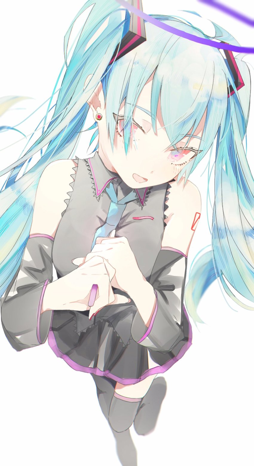 1girl, alternate_color, alternate_costume, alternate_eye_color, bad_id, bad_twitter_id, bare_shoulders, black_shirt