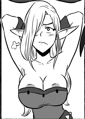 1girl, bare_shoulders, breasts, cra_(wakfu), cra_prostitute, female_focus, lowres, medium_breasts