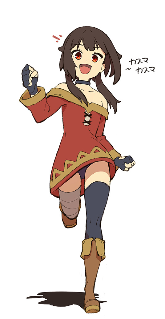 1girl, asymmetrical_legwear, bad_id, bad_twitter_id, bandaged_leg, bandages, bare_shoulders, black_choker