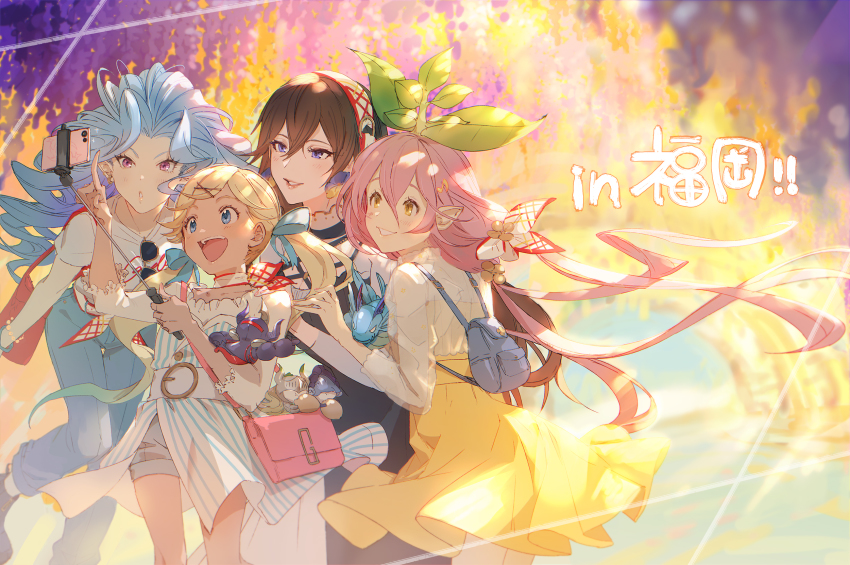 :d, blonde_hair, blue_eyes, blue_hair, bow, brown_eyes, brown_hair, celeste_(granblue_fantasy)