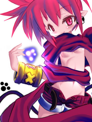 1girl, artist_request, cosplay, disgaea, earrings, etna_(disgaea), female_focus, jewelry