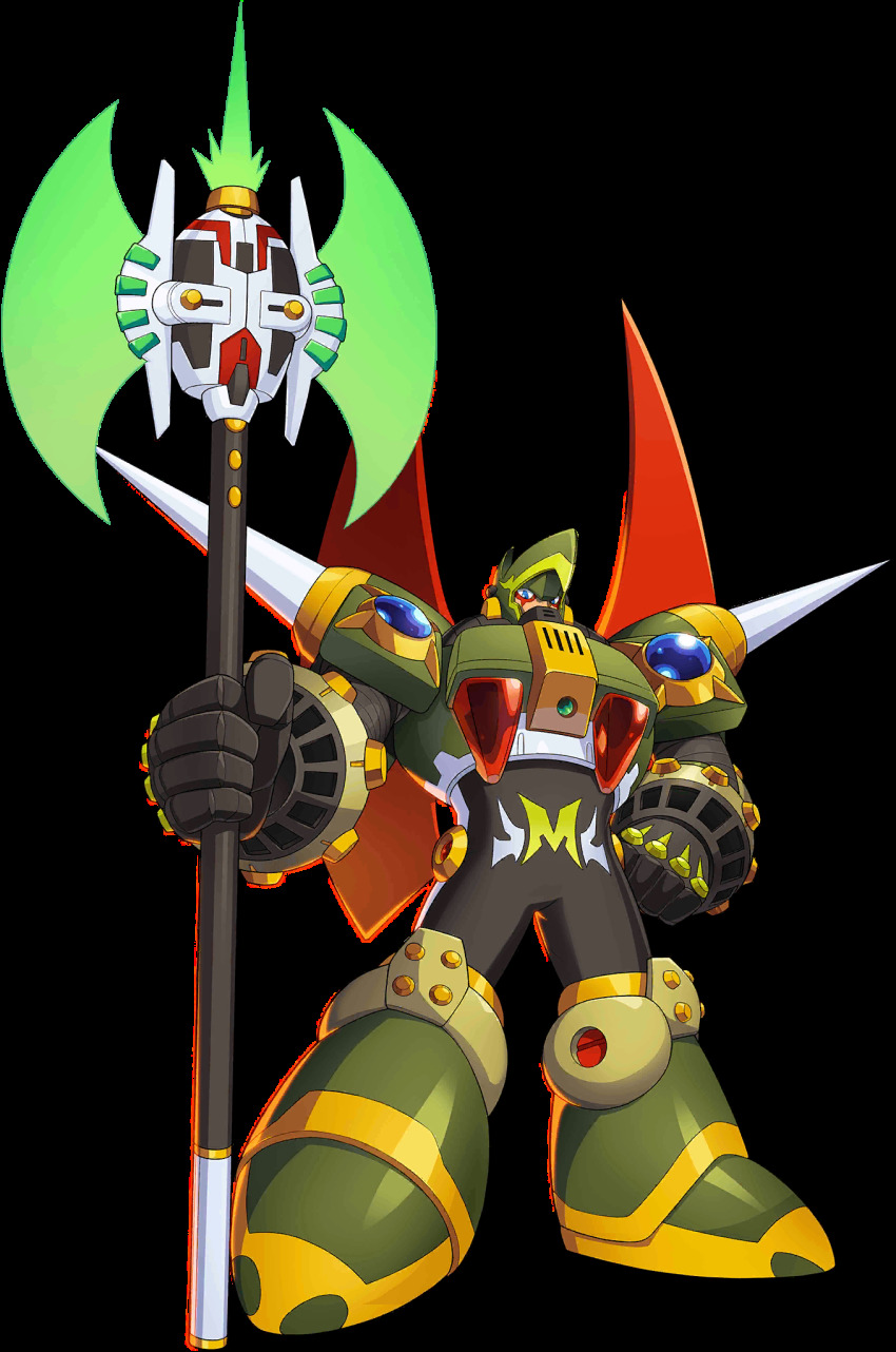 1boy, armor, axe, blue_eyes, eagle_helmet, full_body, gem, highres