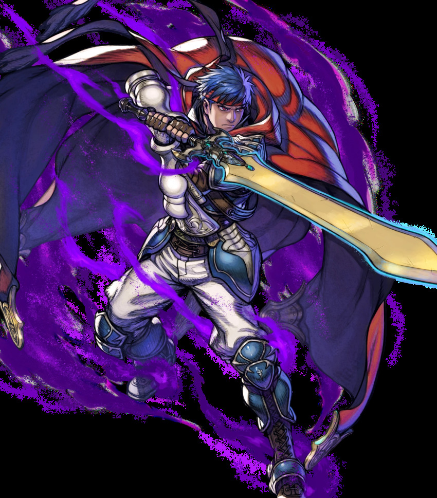 1boy, alternate_costume, armor, armored_boots, aura, belt, blue_hair, boots