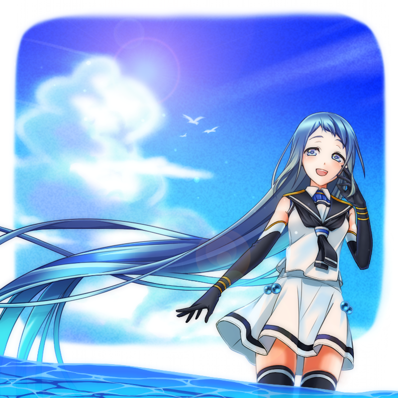 :d, bad_id, bad_pixiv_id, black_gloves, black_thighhighs, blue_eyes, blue_hair, cou