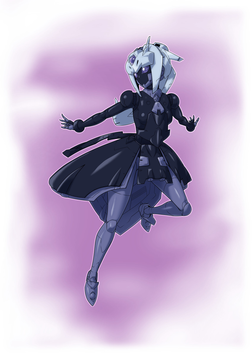 1girl, absurdres, dark_persona, dynamic_pose, female_focus, gundam, gundam_build_divers, head_tilt