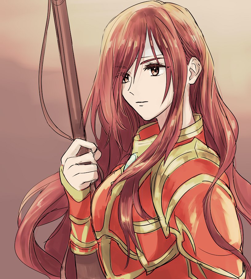 1girl, altena_(fire_emblem), armor, brown_eyes, brown_hair, fire_emblem, fire_emblem:_genealogy_of_the_holy_war, headband