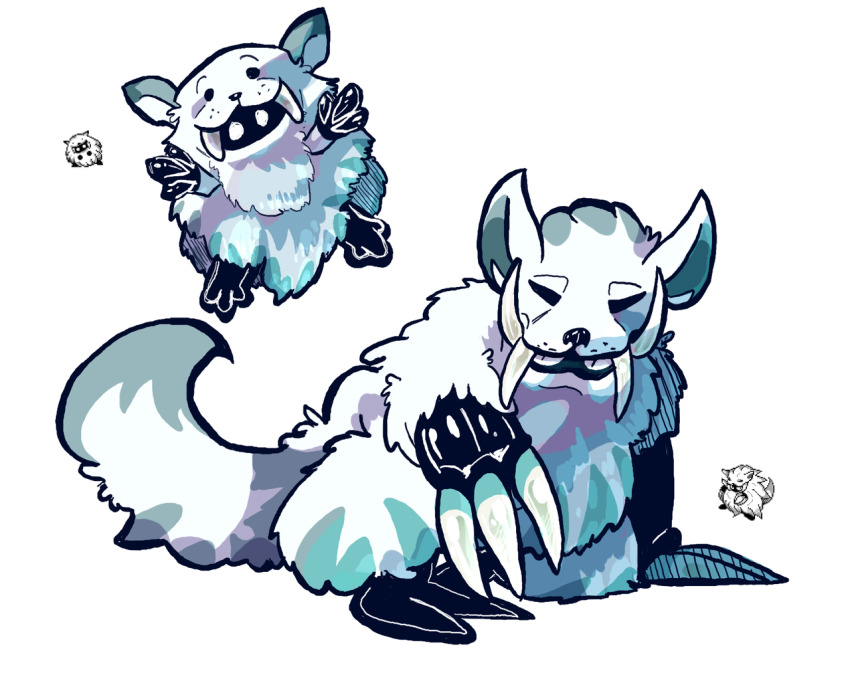 beta_pokemon, centipedehurts, commentary, creature, evolutionary_line, full_body, looking_at_viewer, nintendo