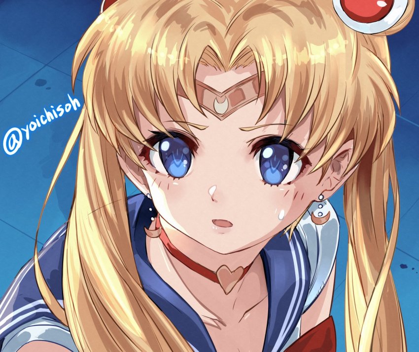 1girl, bad_id, bad_twitter_id, bishoujo_senshi_sailor_moon, bishoujo_senshi_sailor_moon_s, blonde_hair, blue_background, blue_eyes