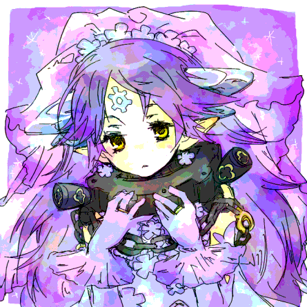 avalon_code, blue_hair, collar, fairy, long_hair, lowres, neaki, pointy_ears