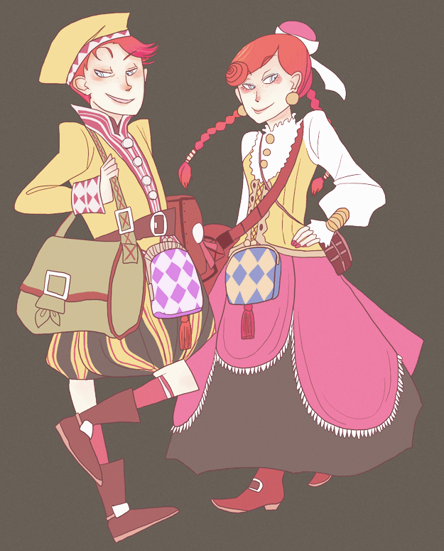 avalon_code, braid, francesca_(avalon_code), long_hair, ramaloni, red_hair, tagme, twin_braids