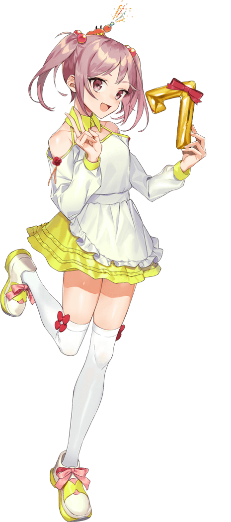 1girl, :d, alternate_costume, animal, crab, drew_(drew213g), female_focus, full_body, hair_bobbles, hair_ornament, kantai_collection, long_sleeves, official_art, open_mouth, pet, pink_eyes, pink_hair, sazanami_(7th_anniversary)_(kancolle), sazanami_(kancolle), shoes, short_hair, smile, solo, thighhighs, transparent_background, twintails, v, white_shoes, white_thighhighs