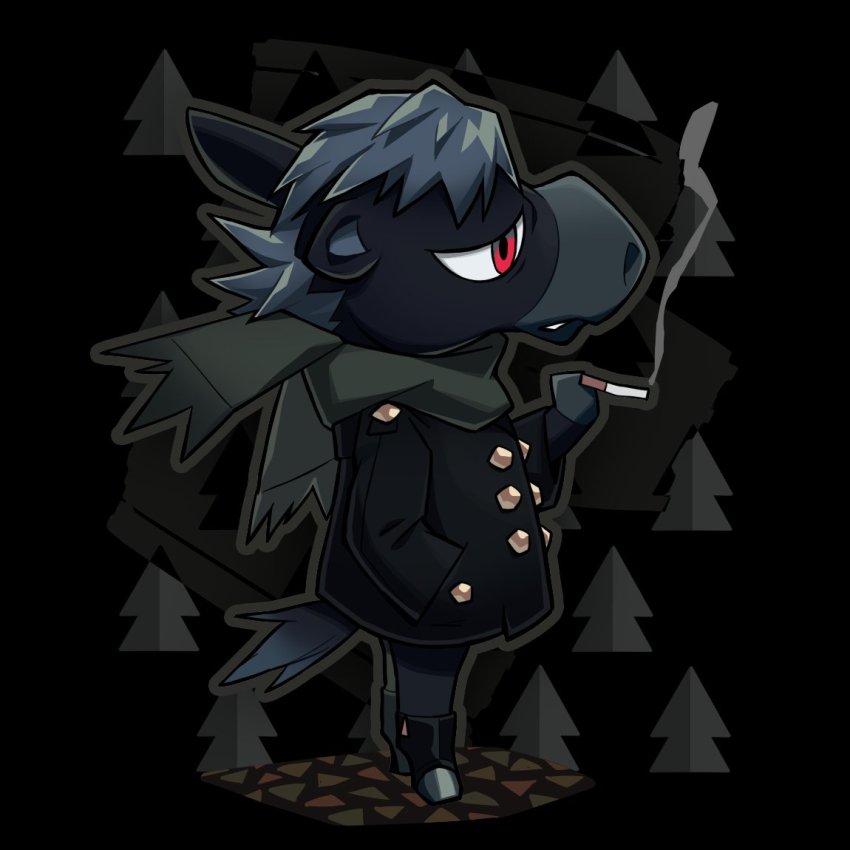 1boy, animal, animal_crossing, animal_ears, bad_id, bad_twitter_id, black_jacket, buttons