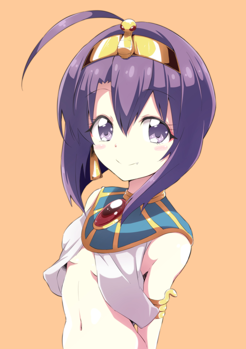 1girl, :d, absurdres, ahoge, ancient_egyptian_clothes, bad_id, bad_pixiv_id, bare_shoulders