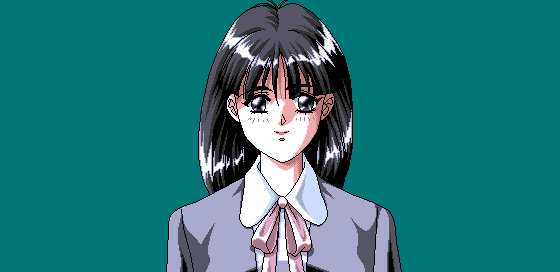 1990s_(style), 1girl, akiko_gold, aliasing, blush, endou_maiko, facing_viewer, female_focus