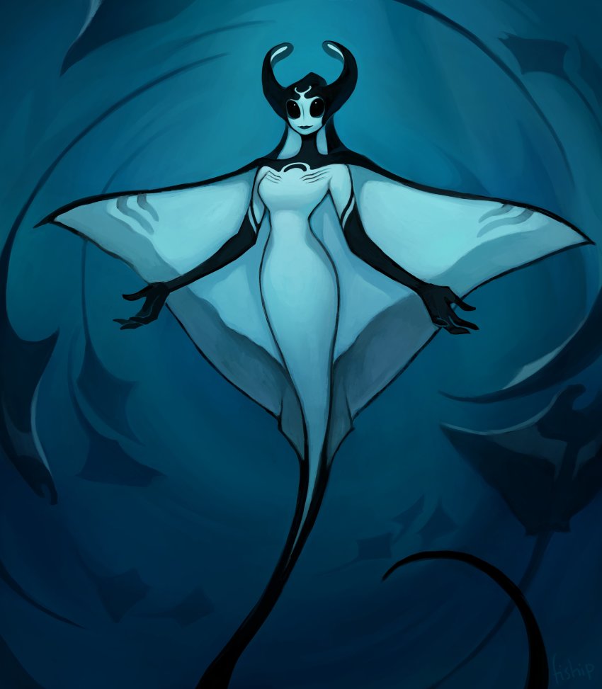 1girl, absurdres, artist_name, black_eyes, blue_skin, colored_skin, commentary, english_commentary