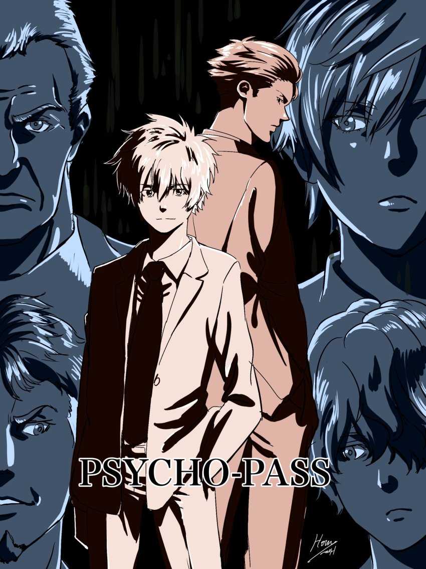 1girl, 5boys, highres, hinakawa_shou, hone-hone, irie_kazumichi, kei_mikhail_ignatov, kisaragi_mao