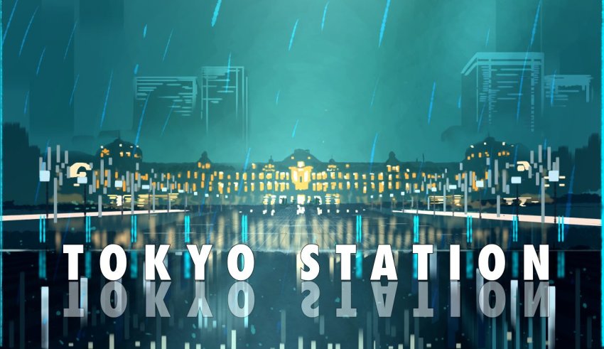 building, hone-hone, no_humans, original, rain, tagme, tokyo_station