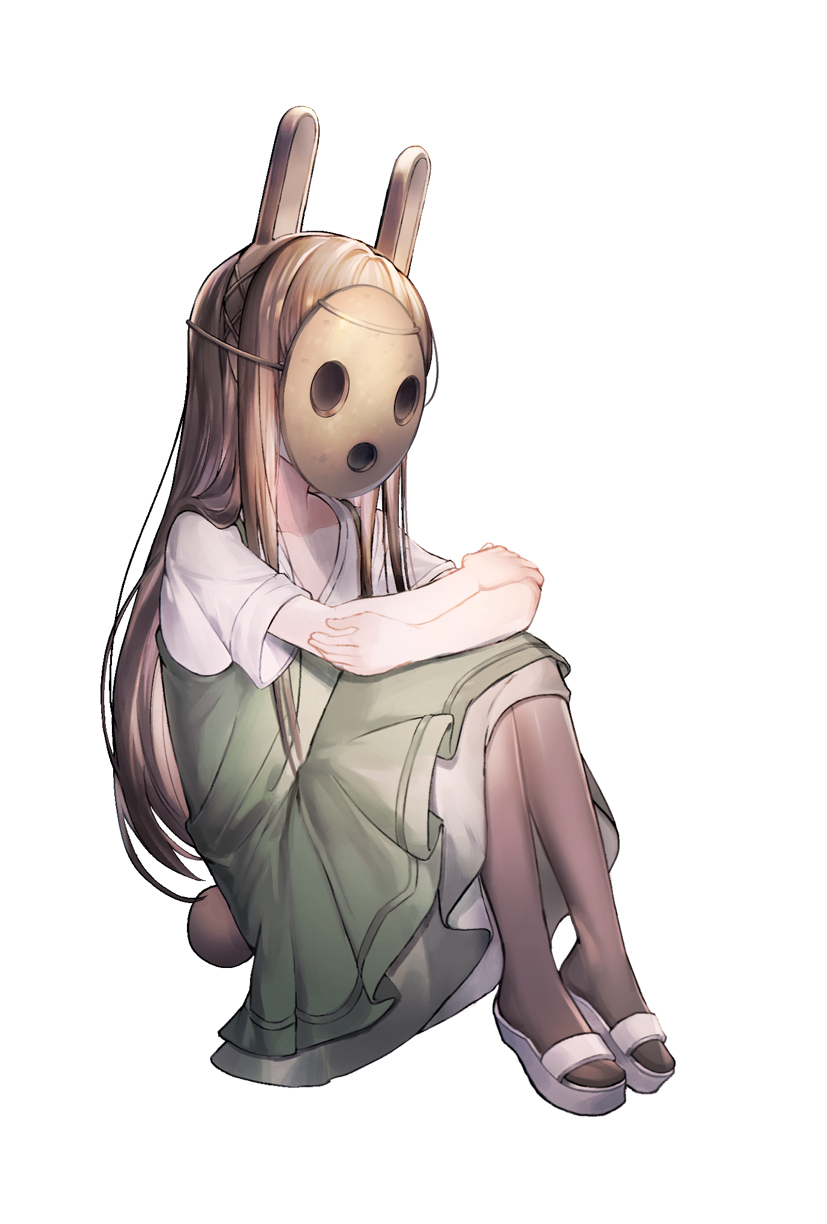animal_crossing, animal_ears, bad_id, bad_pixiv_id, black_legwear, coco_(animal_crossing), dress, fake_animal_ears