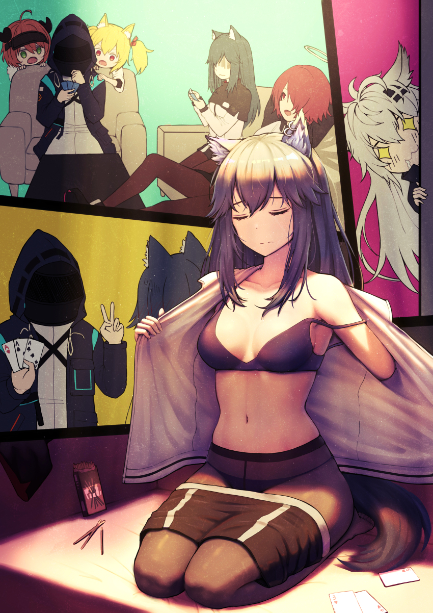 +_+, 1other, 5girls, :3, absurdres, ace_(playing_card), ace_of_clubs, ace_of_hearts