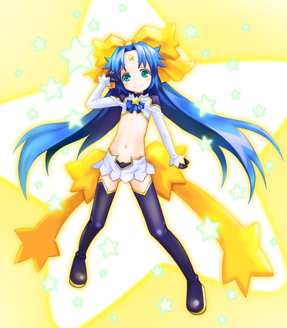 1girl, blue_eyes, blue_hair, blush, child, female_focus, forehead, hair_ribbon