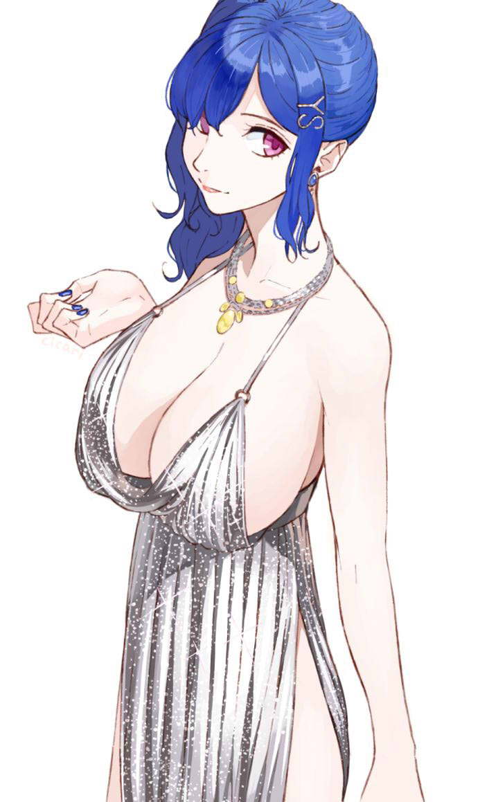 1girl, azur_lane, backless_dress, backless_outfit, bad_id, bad_pixiv_id, bare_shoulders, blue_hair