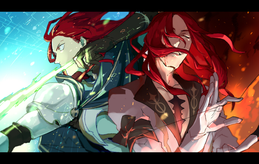 1boy, armor, arrow_(projectile), blood, bow_(weapon), cape, closed_eyes, drawing_bow