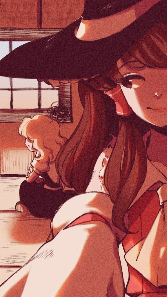 2girls, angry, ascot, bare_shoulders, black_dress, blonde_hair, brown_eyes, brown_hair