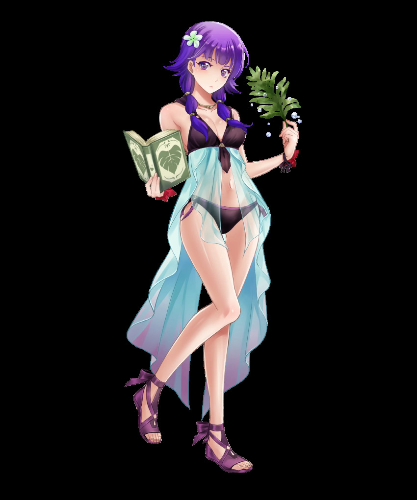 1girl, bare_shoulders, bikini, book, breasts, cleavage, closed_mouth, collarbone