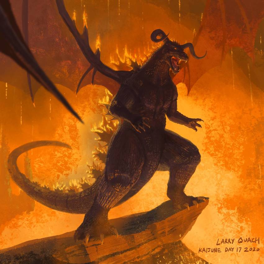 alternate_form, animal_ears, bat_wings, claws, curled_horns, demon, demon_wings, epic