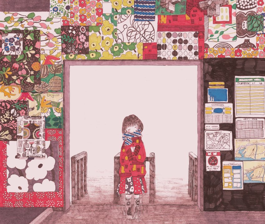 1girl, absurdres, blush, closed_eyes, female_focus, floral_print, flower, green_flower