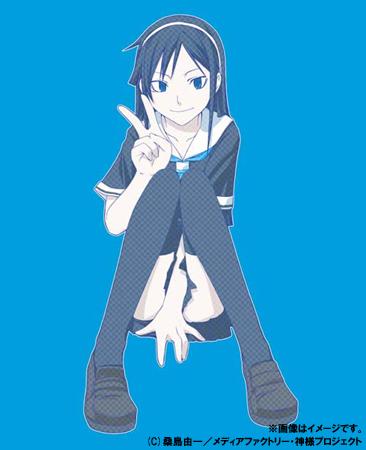 00s, 1girl, blue_background, closed_mouth, cover, cover_page, female_focus, headband